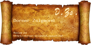 Dorner Zsigmond névjegykártya