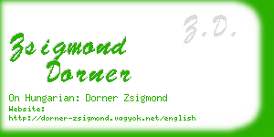 zsigmond dorner business card